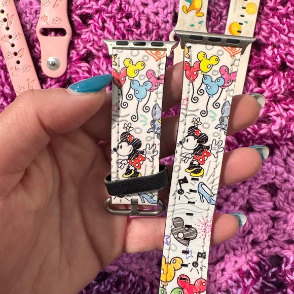 Disney Apple Watch Bands Minnie Mouse Orange Bird Castle & Snacks - Picture 6 of 7